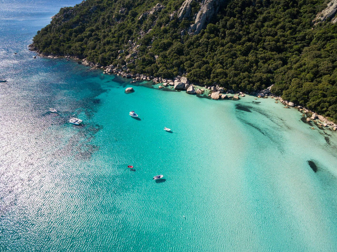 Aerial  View  of Santa Giulia Beach