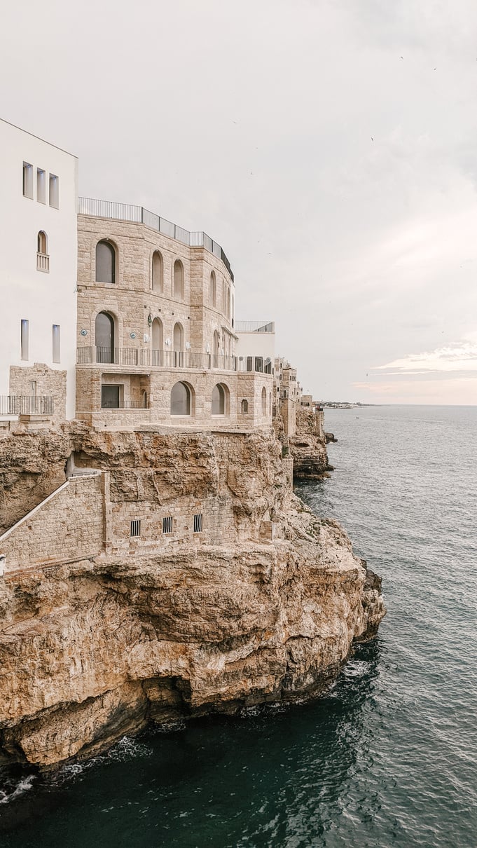 Beige Aesthetic Photo Of a Coast in Bari, Apulia, Italy