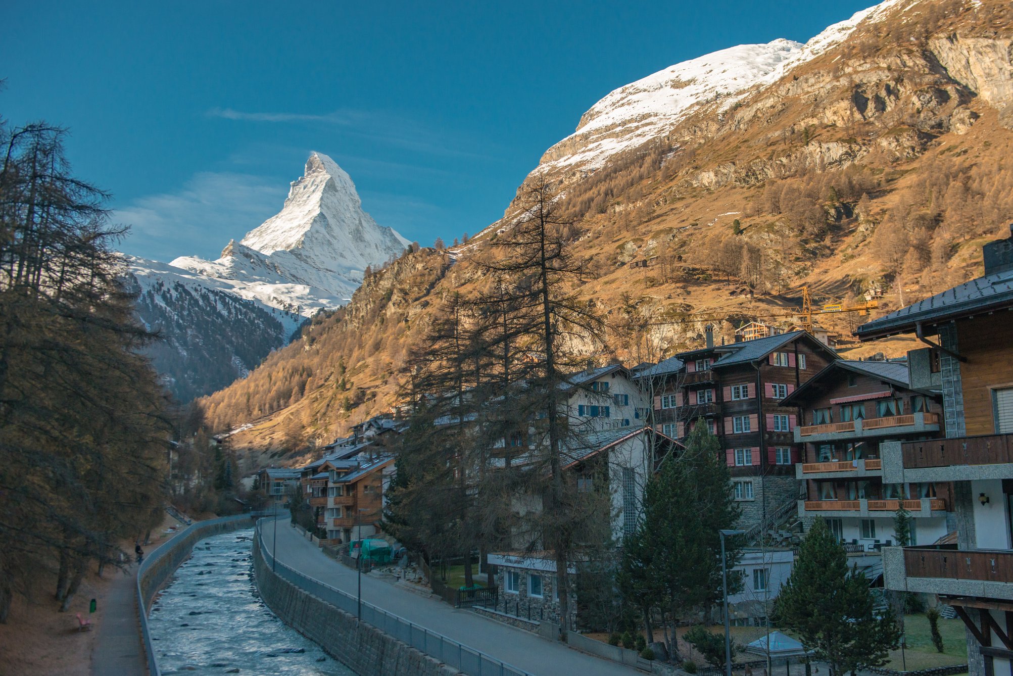 Zermatt Valley and Matterhorn, Zermatt, Switzerland